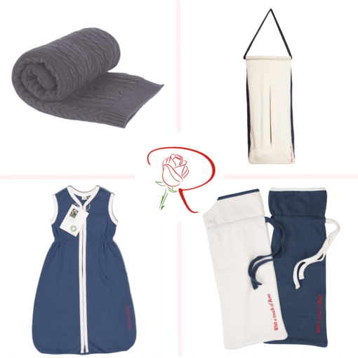 combination of navy sleeping products